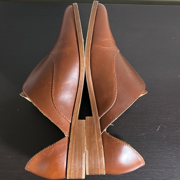 NISOLO Emma dOrsay Oxford 2 Shoe Leather Brandy Brown Slip On Sz 8.5 - Picture 10 of 13